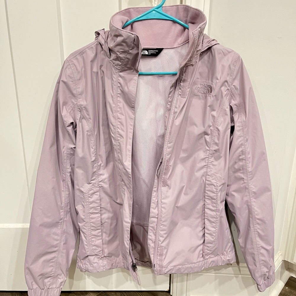 Lavender northface rain jackeg